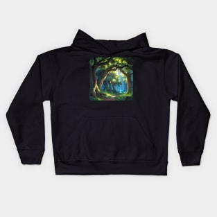 Peaceful Trail leading into a Lovely Oak Woodland Kids Hoodie